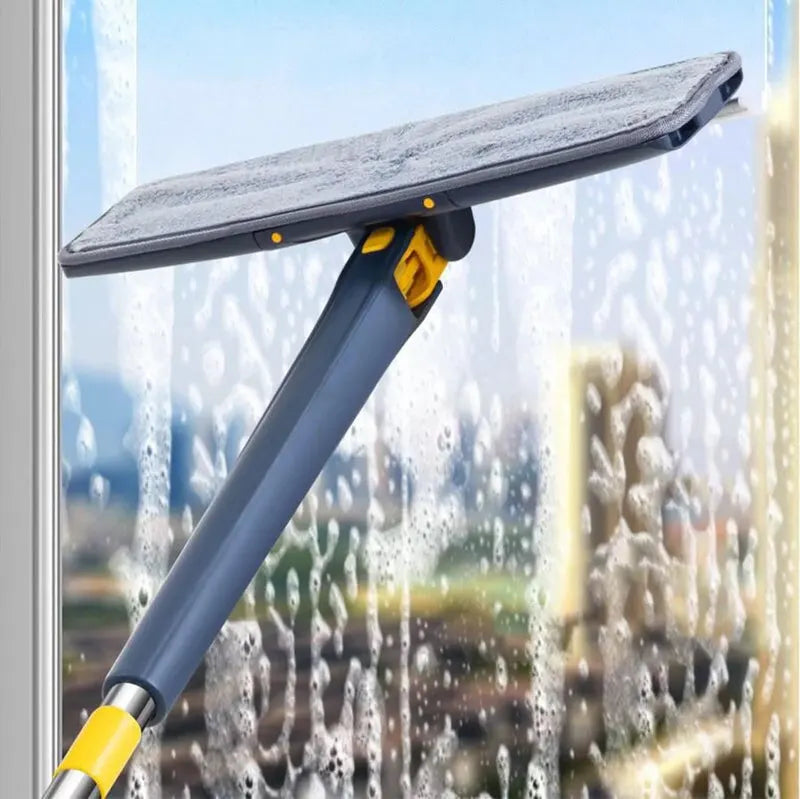 Flat Microfiber Floor Cleaning Mop with Scraper with 360 Rotating head