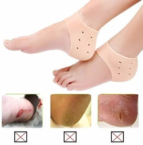 Half Heel Socks Anti Crack Silicon Gel Heel And Foot Protector