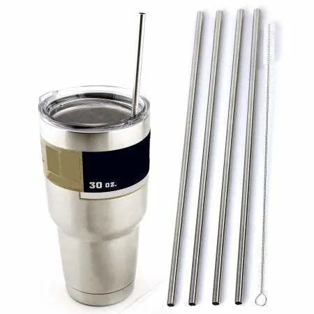 Stainless Steel Straws for Drinking with Brushes