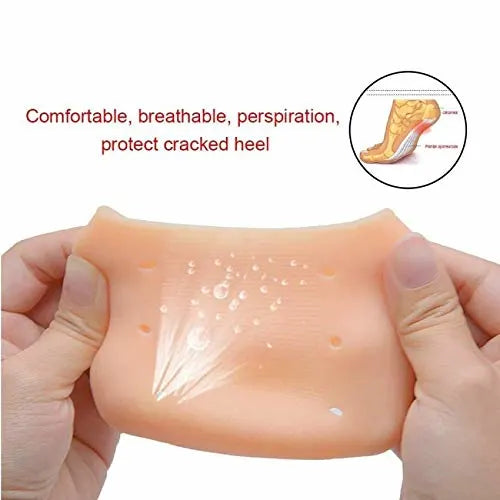 Half Heel Socks Anti Crack Silicon Gel Heel And Foot Protector