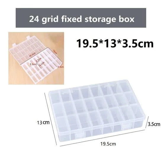 24 Grids Clear Plastic Organizer Box
