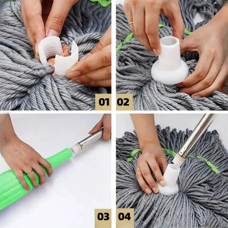 2 in 1 Dehydrated Floor Cleaning Mop Self-Wringing 360 Rotatable