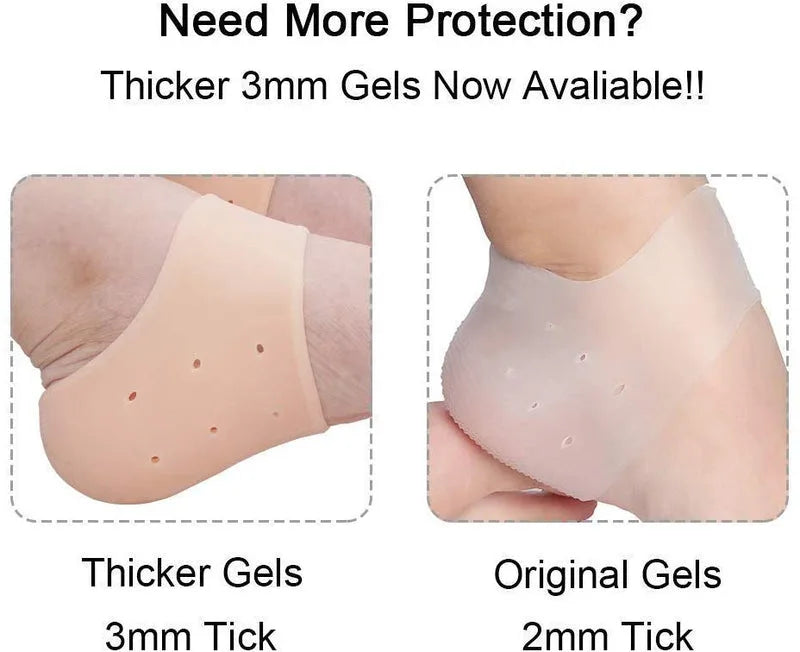 Half Heel Socks Anti Crack Silicon Gel Heel And Foot Protector