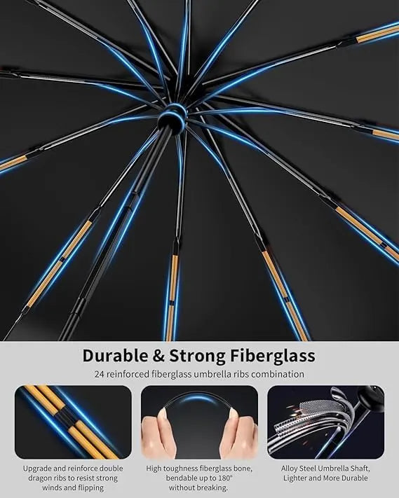 Umbrella for Men Women || Folding Umbrella With Carabiner Handle