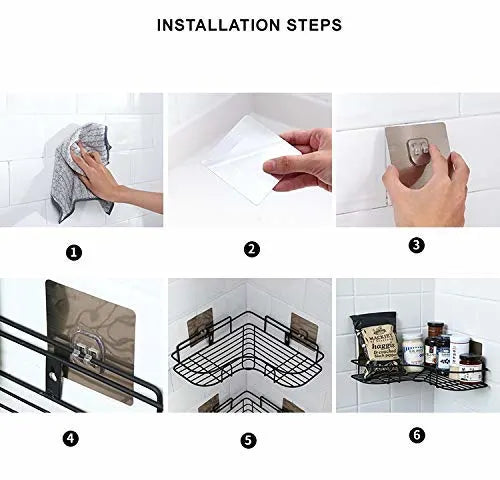 Multipurpose Bathroom Corner Shelf Wall Mount Storage Rack