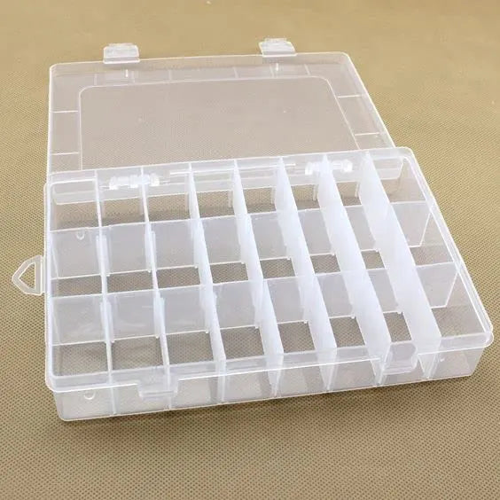 24 Grids Clear Plastic Organizer Box