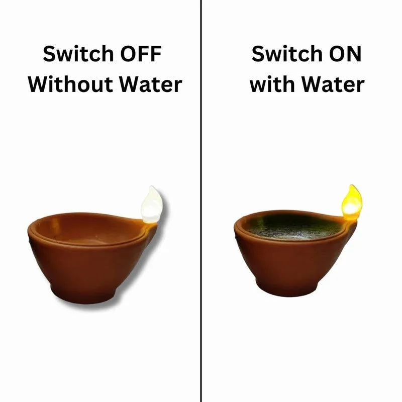 LED Light Water Lit Diya Sensor E-Diya