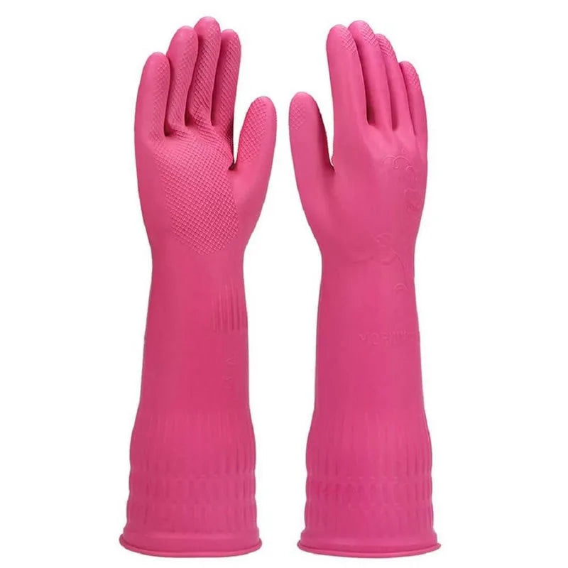 Dishwashing Gloves, Reusable Kitchen,Household and Industrial Cleaning Gloves(pink)