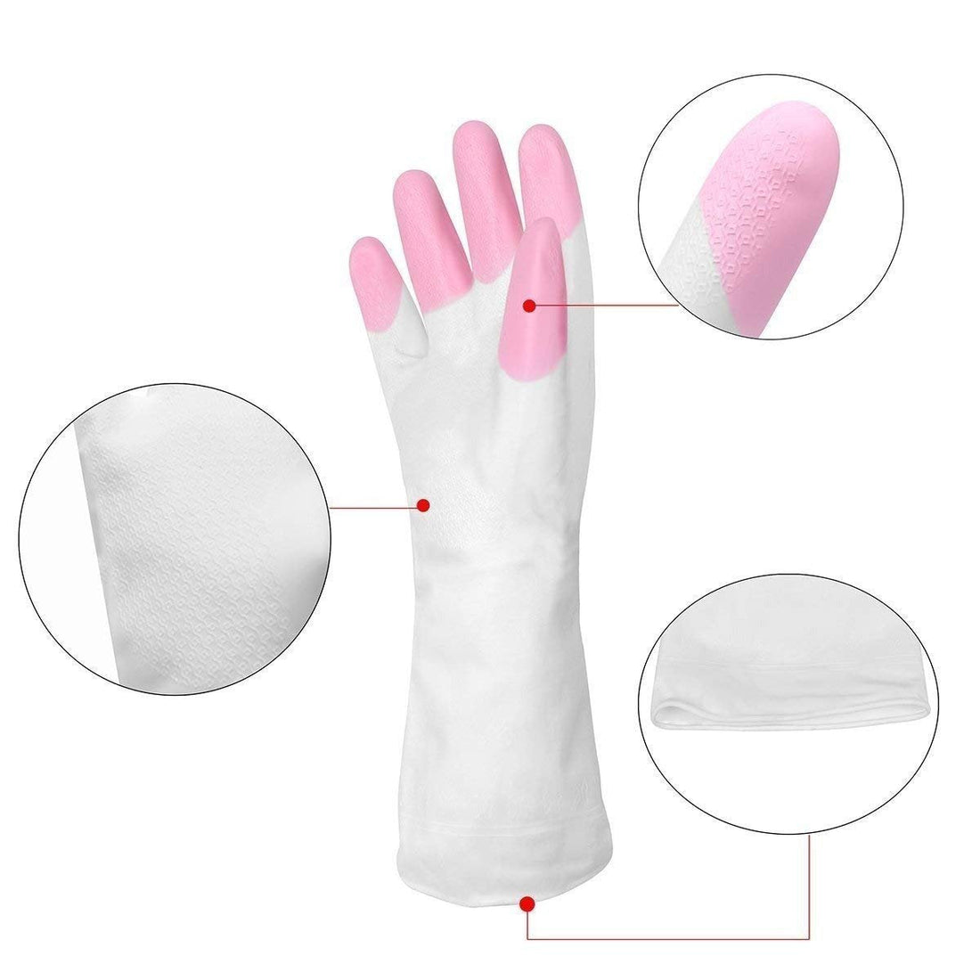 Reusable Heavy Duty Hand gloves for Dishwashing, gardening, kitchen cleaning