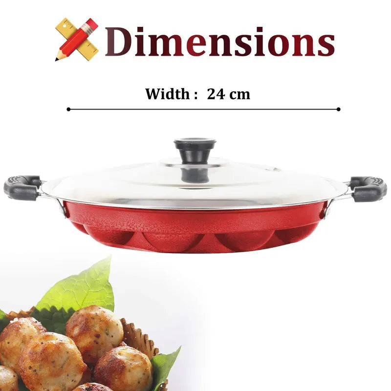 12 Cavities Non Stick Appam Patra Maker