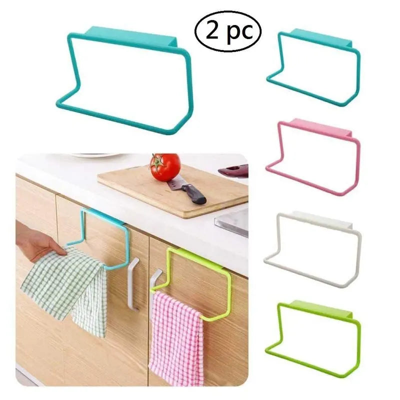 Towel Hanger Wall Mounted Rectangular Plastic Towel Holder Ring for Bathroom