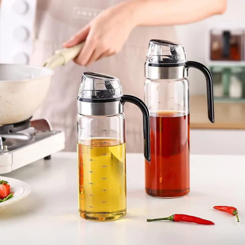 Effortless Pour 500ML Auto Flip Cooking Oil Bottle