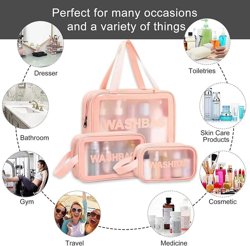 Wash Bag Pouch for Travel Kit Toiletry Bag Cosmetic Bag