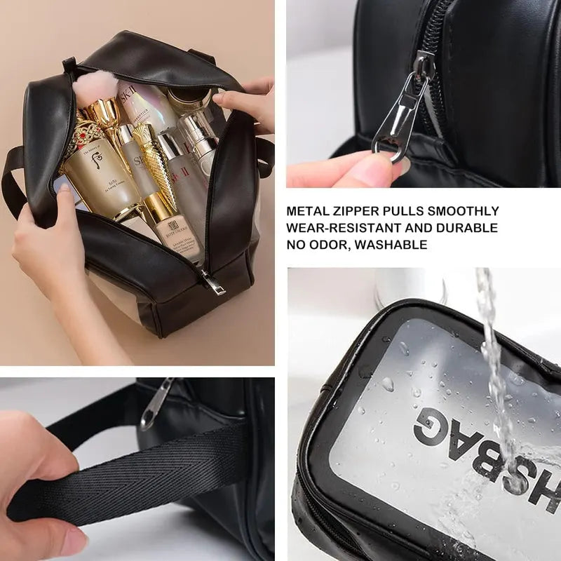 Wash Bag Pouch for Travel Kit Toiletry Bag(black)