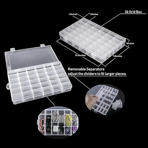 24 Grids Clear Plastic Organizer Box