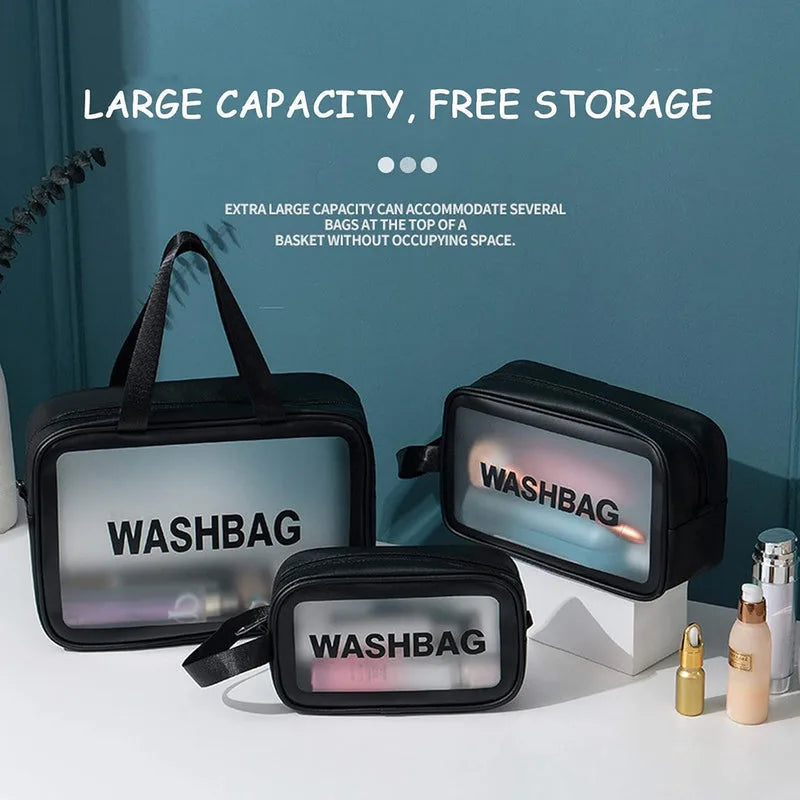 Wash Bag Pouch for Travel Kit Toiletry Bag(black)