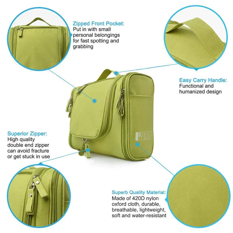 Waterproof Travel Bag Beauty Make Up Toiletry Wash  (Green)