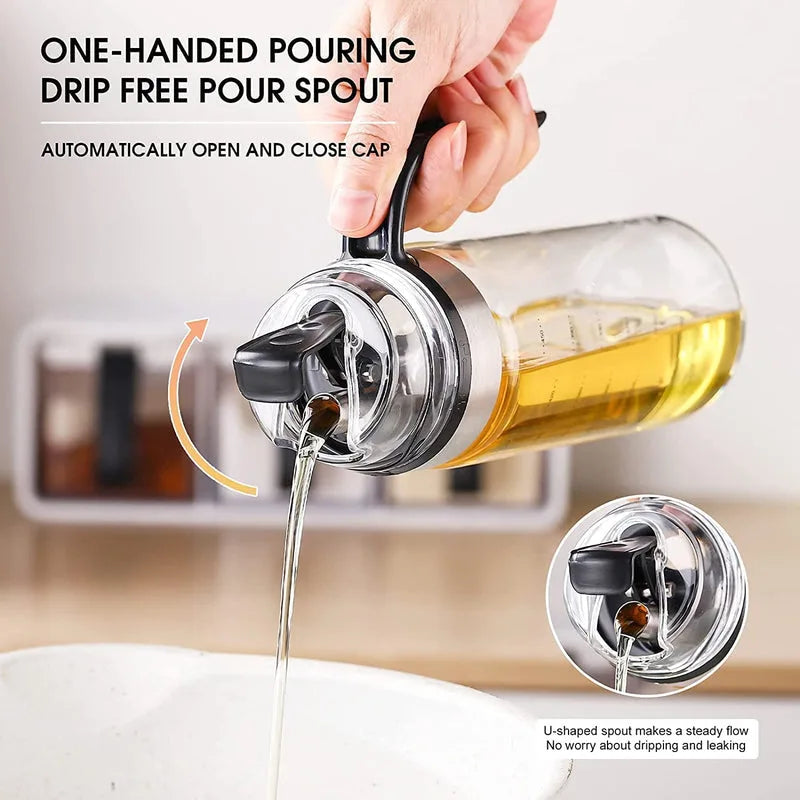 Effortless Pour 500ML Auto Flip Cooking Oil Bottle