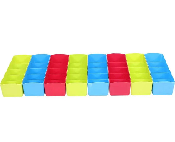 2 Pieces Multipurpose Plastic Storage Drawer Socks Undergarments Organizer