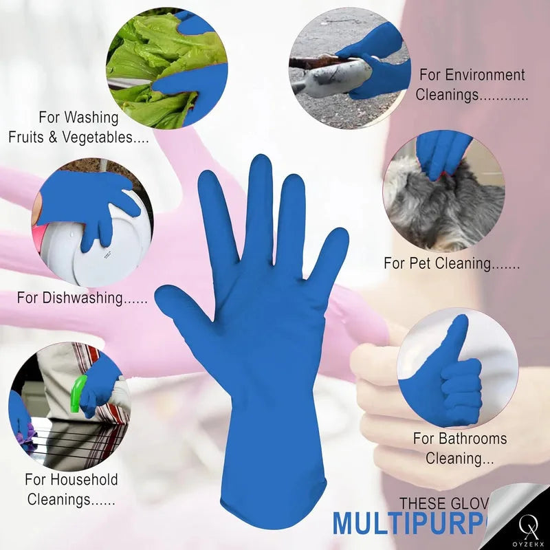 OyzekX Hand Gloves - Rubber gloves for cleaning