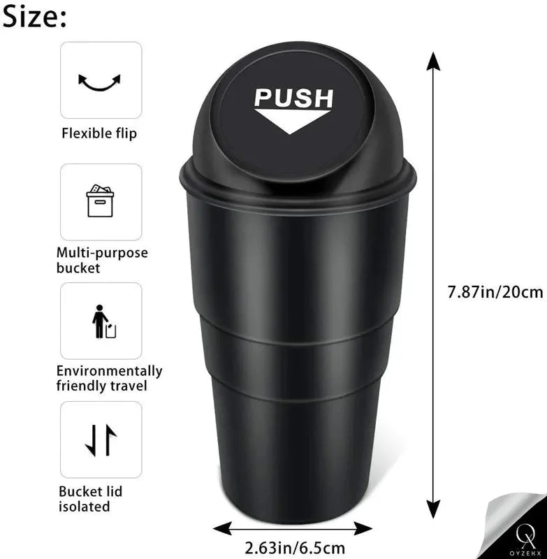 OyzekX Mini Car Dustbin Trash Bin