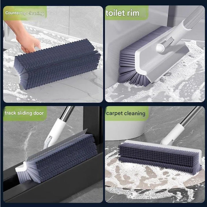 3 in 1 Multifunctional Floor Scrub Brush with Long Handle180°Rotating Stiff
